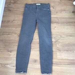 Madewell high rose gray jeans